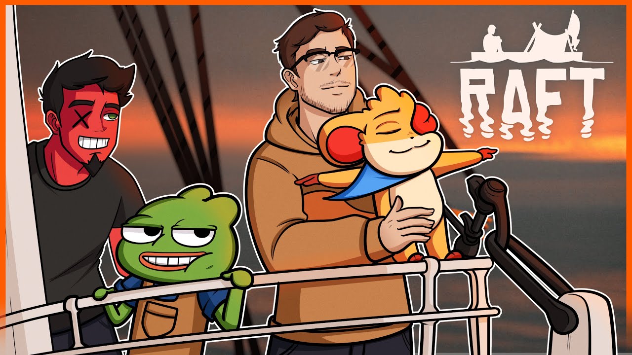 WE FOUND A CRUIZE SHIP!?!? [RAFT] w/CARTOONZ, JIHI, KYLE [EP. 5]