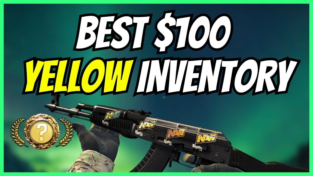 BEST YELLOW CS:GO INVENTORY FOR $100! Insane Cheap Yellow CSGO Skins 2023!