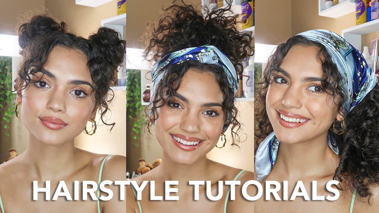 HAIRSTYLES FOR SHORT CURLY HAIR | Quick and Easy Tutorials