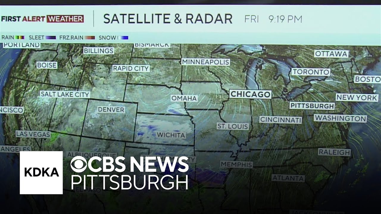 Timeline details when snow is forecast to start and end