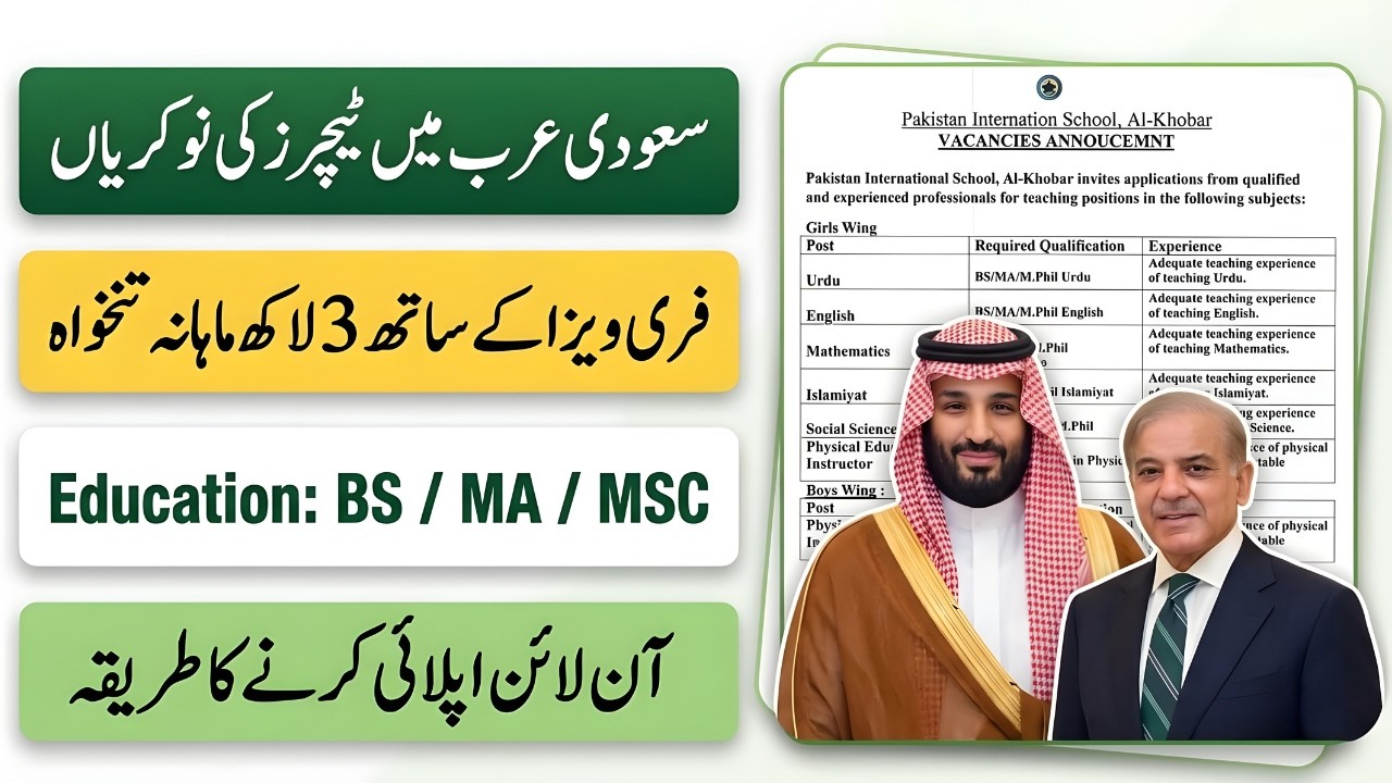 Teaching Jobs in Saudi Arabia For Pakistani 2026 | How To Get Teaching Jobs in Saudi Arabia