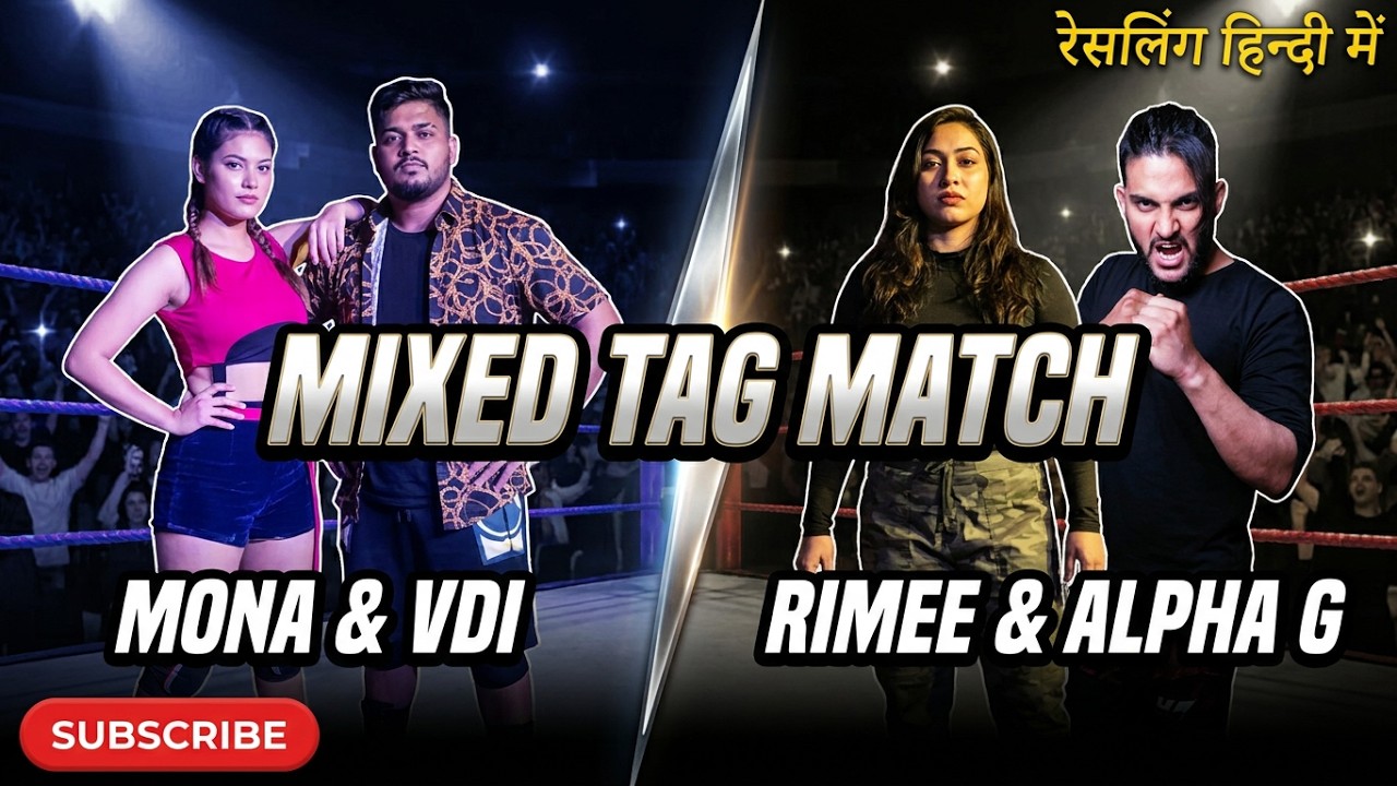 Mixed Wrestling Tag Team Match  - [ Mona Wrestler /VDI ] vs [Rimee / Alpha ]