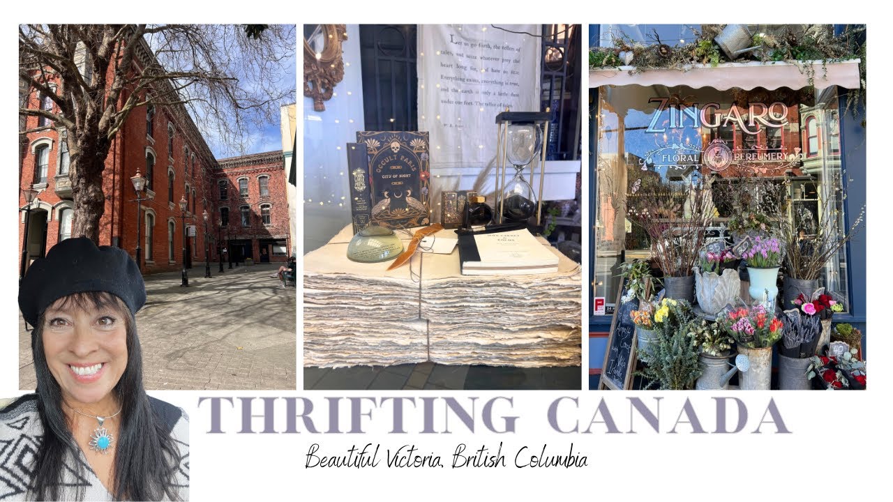 Thrifting Beautiful Victoria, British Columbia, Canada!! Epic Vintage Treasures, Boho, Cottage Core!