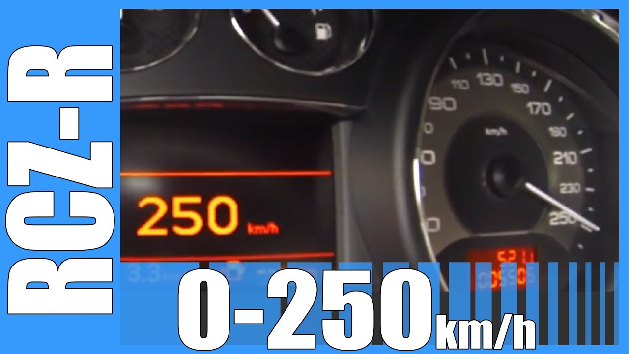 0-250 km/h: Peugeot RCZ R 270 HP VERY FAST! Acceleration Test Beschleunigung Autobahn