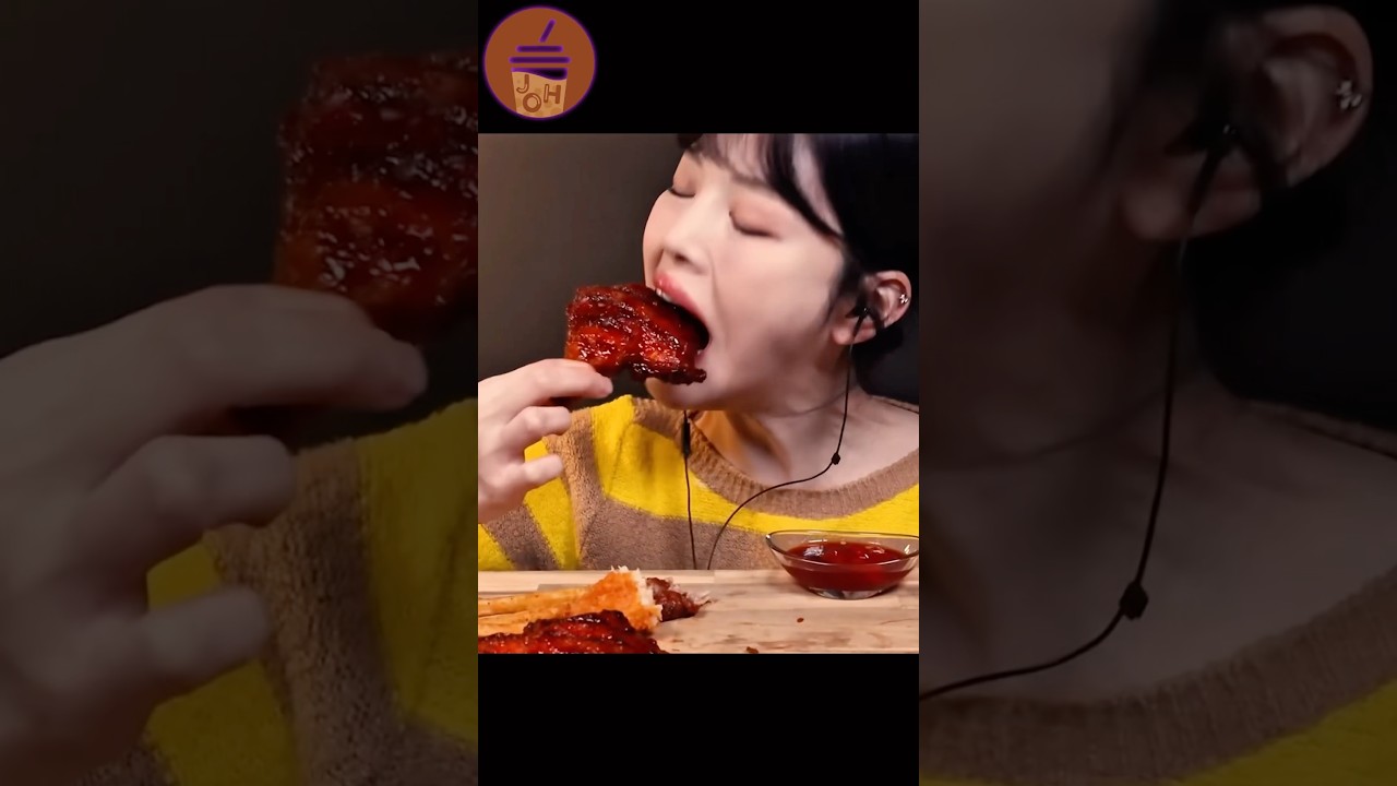 Mukbang satisfying big bites “Spicy bbq chicken” ©️Eat with Boki