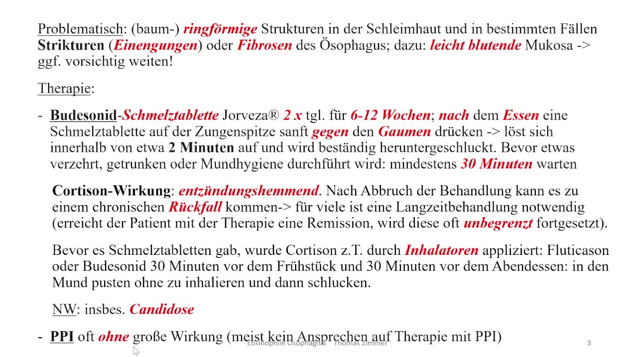 Pharmakologie + Therapie: Magen Darm 13 Eosinophile Ösophagitis