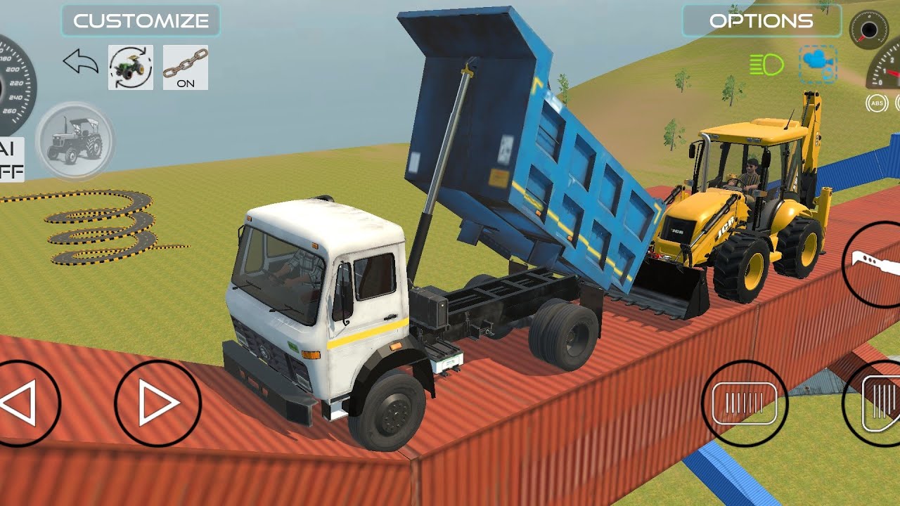 Driving jcb and unloading stone from dumper truck in game🔥#truck#dumptruck#jcb#gamingvideos 