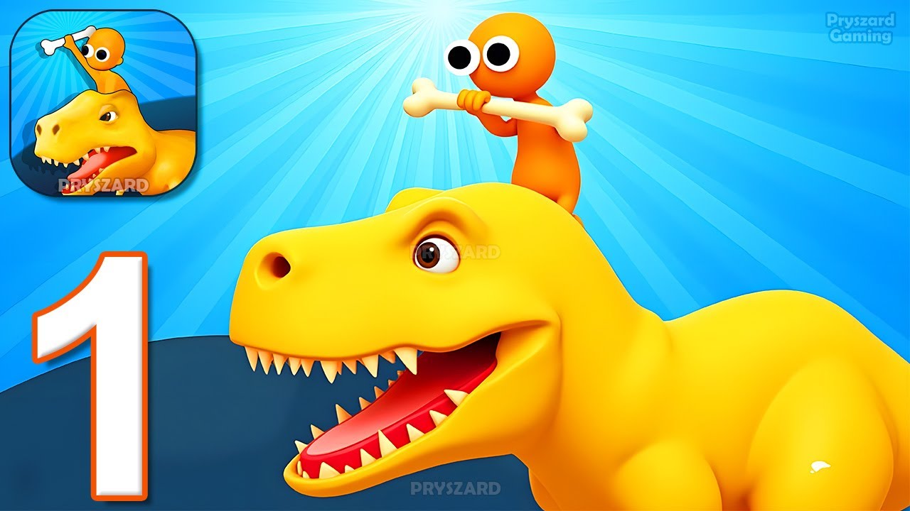 Dino Chaos: Crazy Race - Gameplay Walkthrough Part 1 - Race Dinosaurs Chase Glory (iOS, Android)