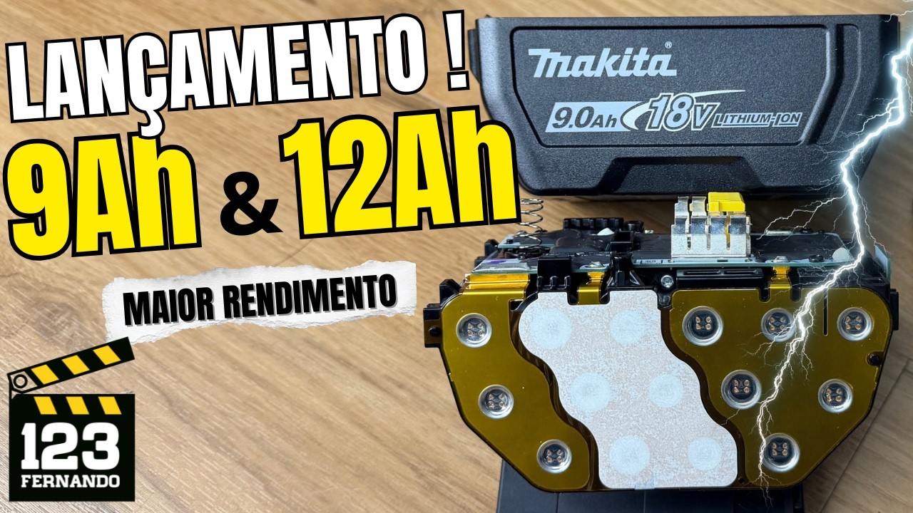 PRIMEIRO VÍDEO NO BRASIL!  TESTE DA NOVA BATERIA MAKITA DE 9Ah 18V. SERVE EM TODAS AS FERRAMENTAS?