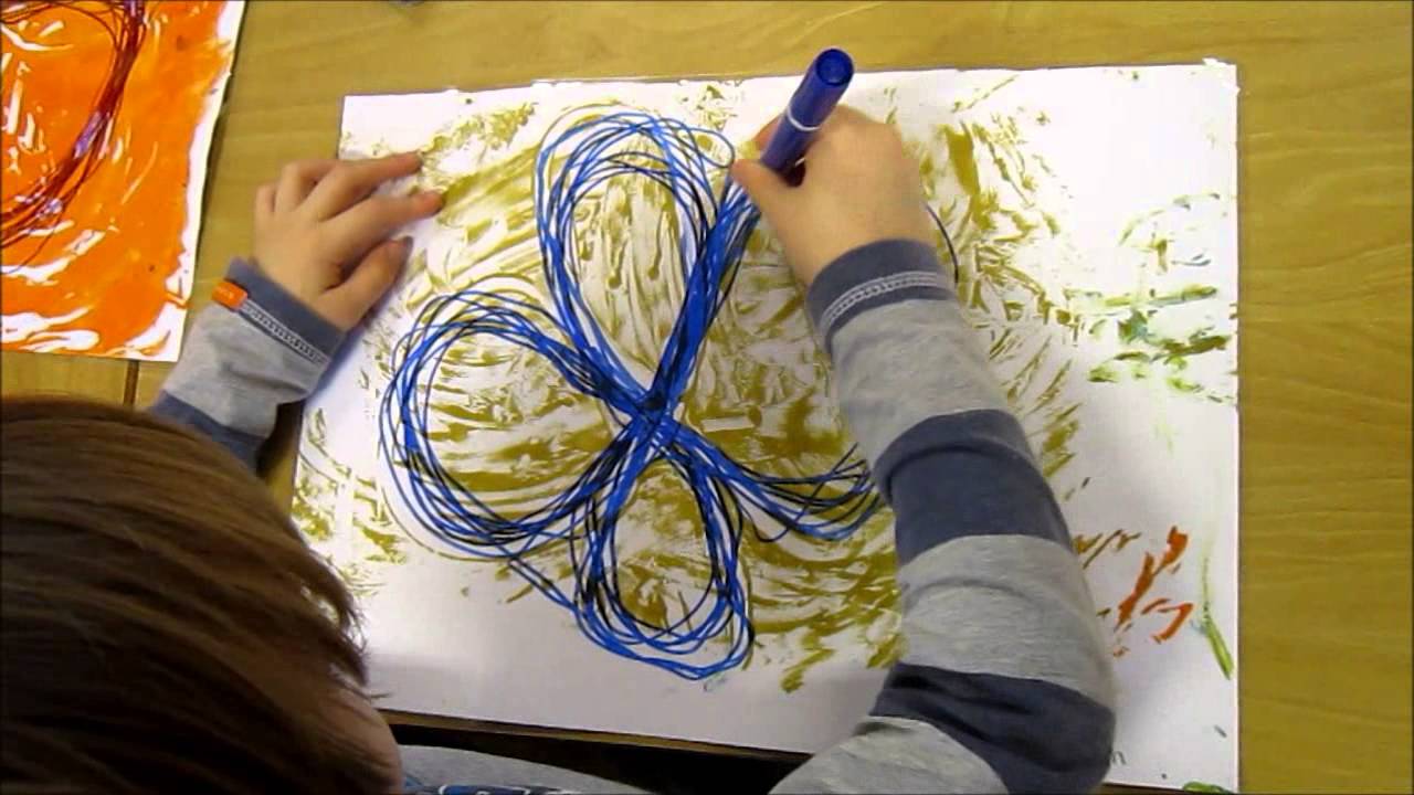 Beeldende therapie, beweging inslijpen.