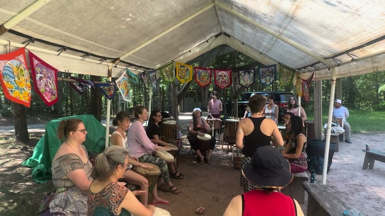 Teaching women at Drum n Splash 2025