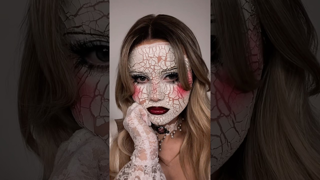 cracked porcelain doll makeup 🎀💔
