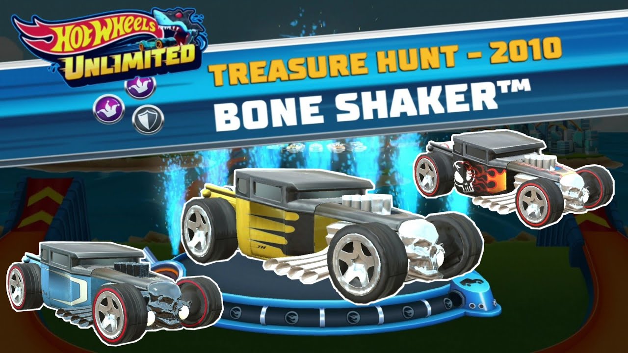 Hot Wheels Unlimited - New Car The Treasure Hunt Bone Shaker