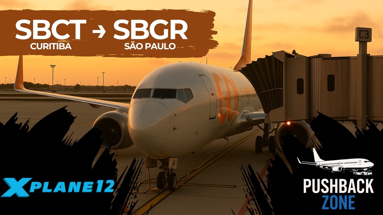 🛫 Curitiba / SBCT → São Paulo / SBGR no Zibomod 737-800 | GLO 1175 | ONLINE IVAO #xplane12 #aviation