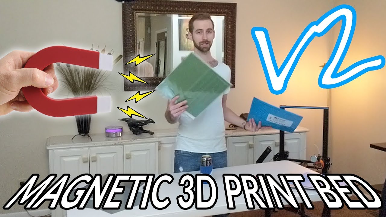 DIY Magnetic 3D Print Bed v2! The best printer upgrade! Learn how to level your warped cr10 bed