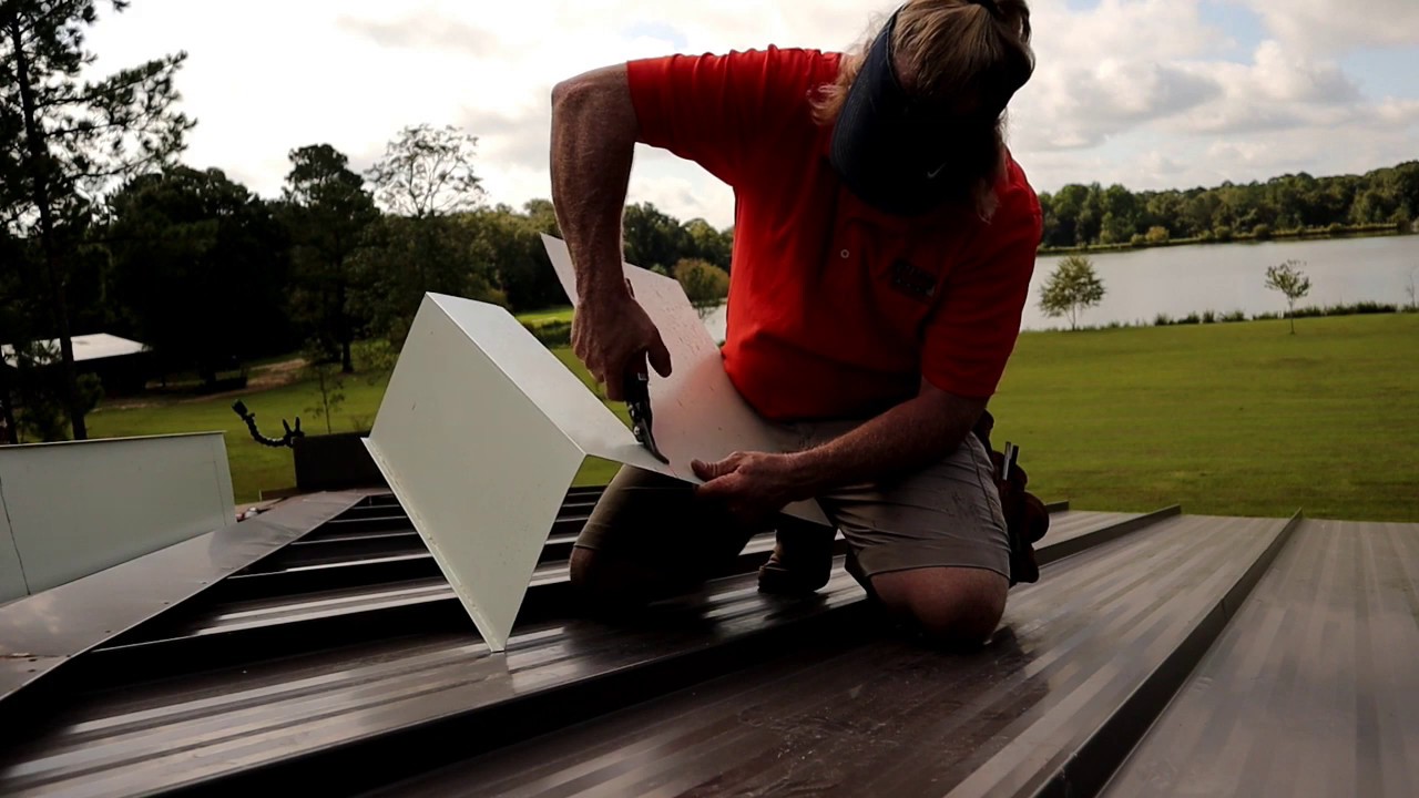 How to: Flashing a chimney on a standing seam metal roof!!