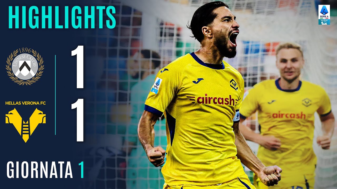 UDINESE-VERONA 1-1 | HIGHLIGHTS | 1&ordf; GIORNATA | SERIE A ENILIVE 2025/26