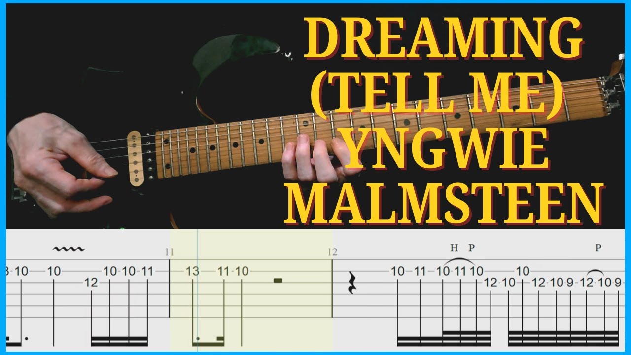 Yngwie Malmsteen- DREAMING (TELL ME) || SLOW TEMPO GUITAR LESSON (With Tabs)