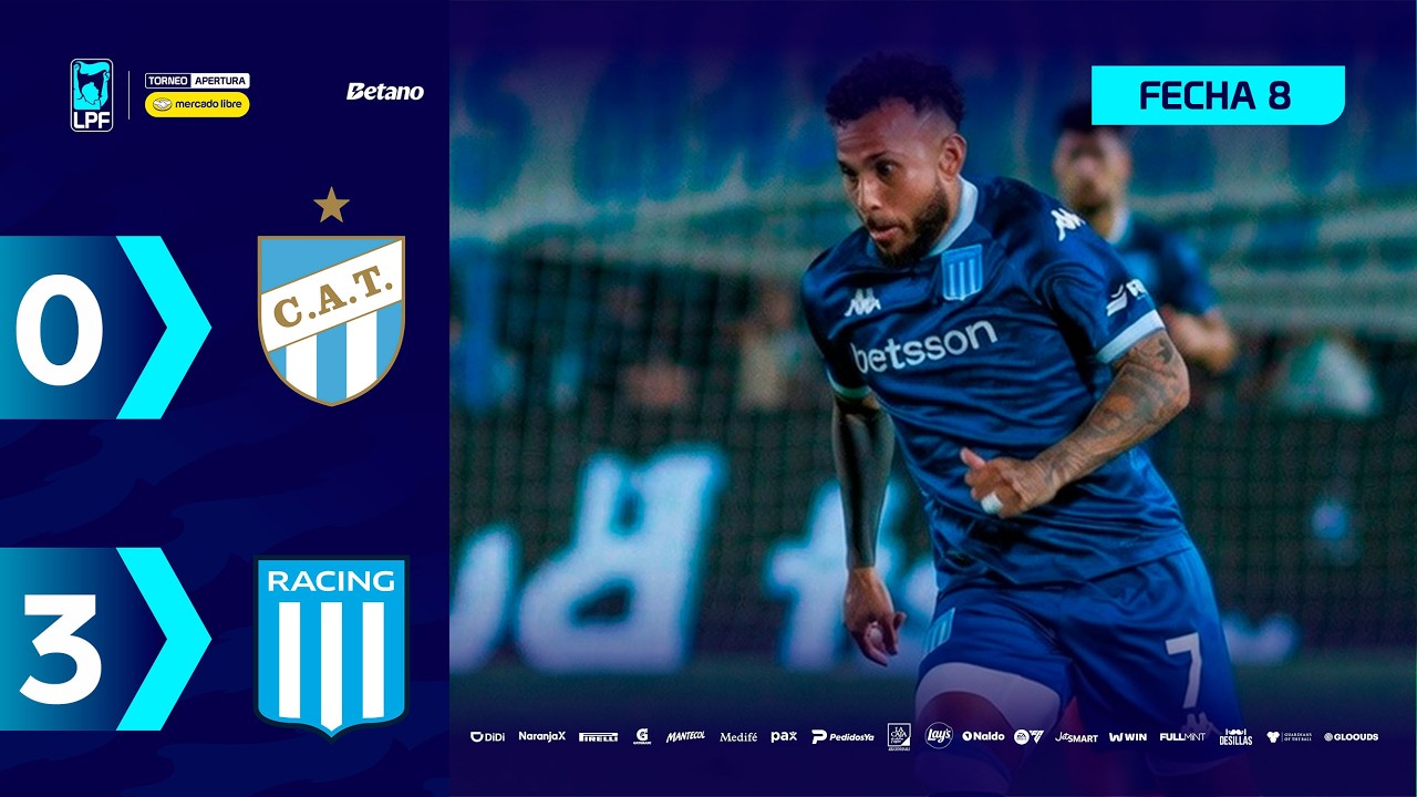 ATLÉTICO TUCUMÁN 0 - 3 RACING | Resumen del partido | #TorneoMercadoLibre 2026 🏆