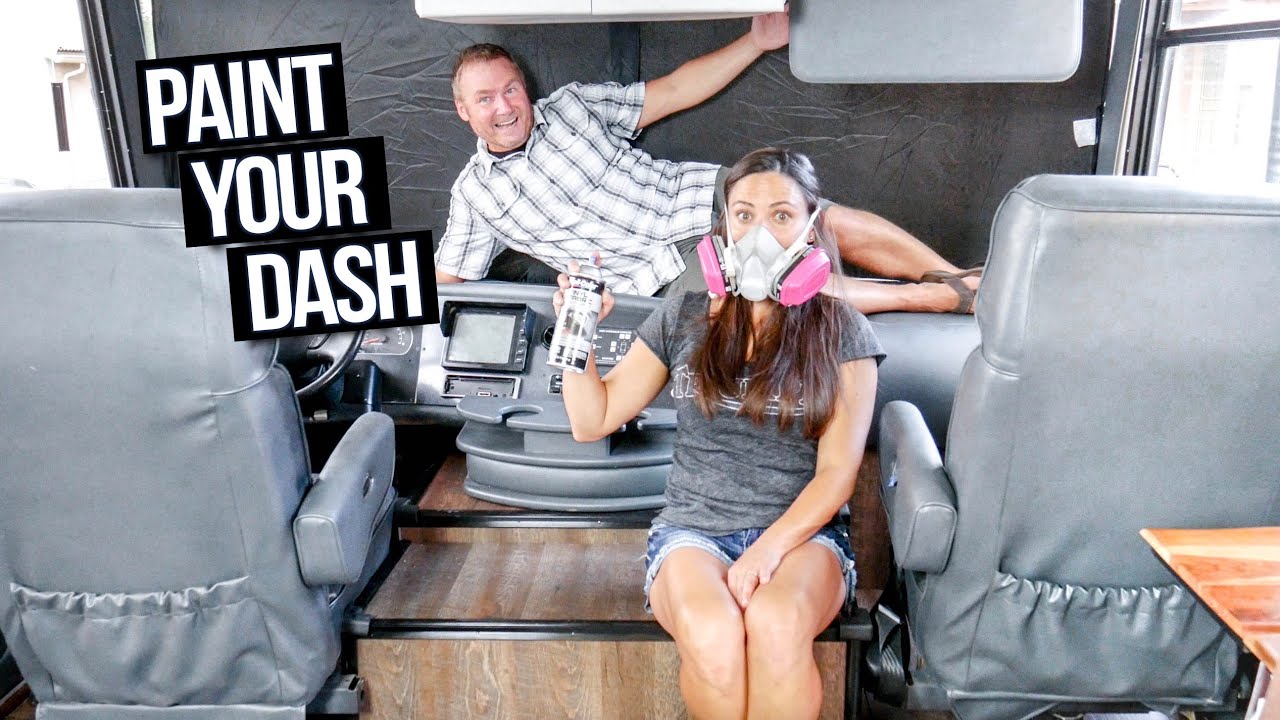 Paint and Update Our RV Dashboard, Trim, and Seats with Spray Paint – RV Renovation