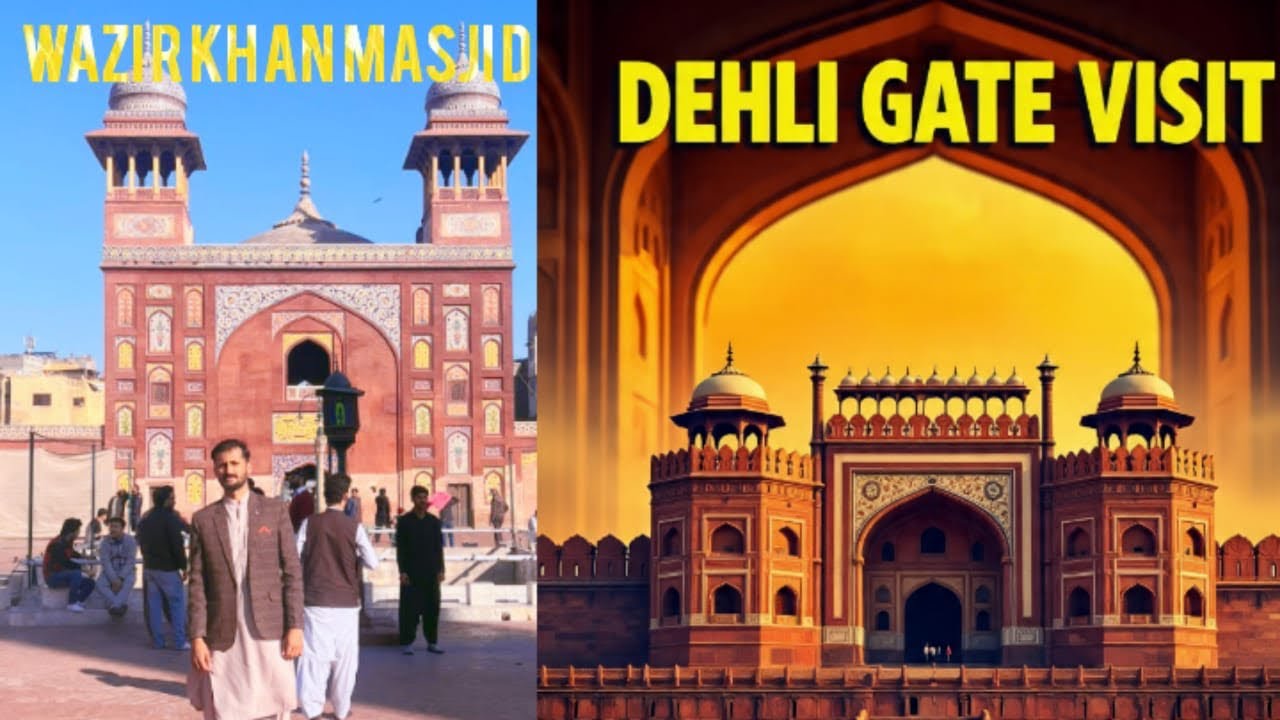 Stepping into history at wazir khan mosque,Lahore A masterpiece of Mughal architecture & Delhi gate 