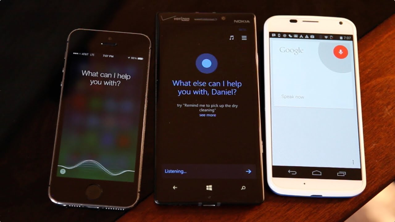 Битва Кортаны, Siri и Google Now