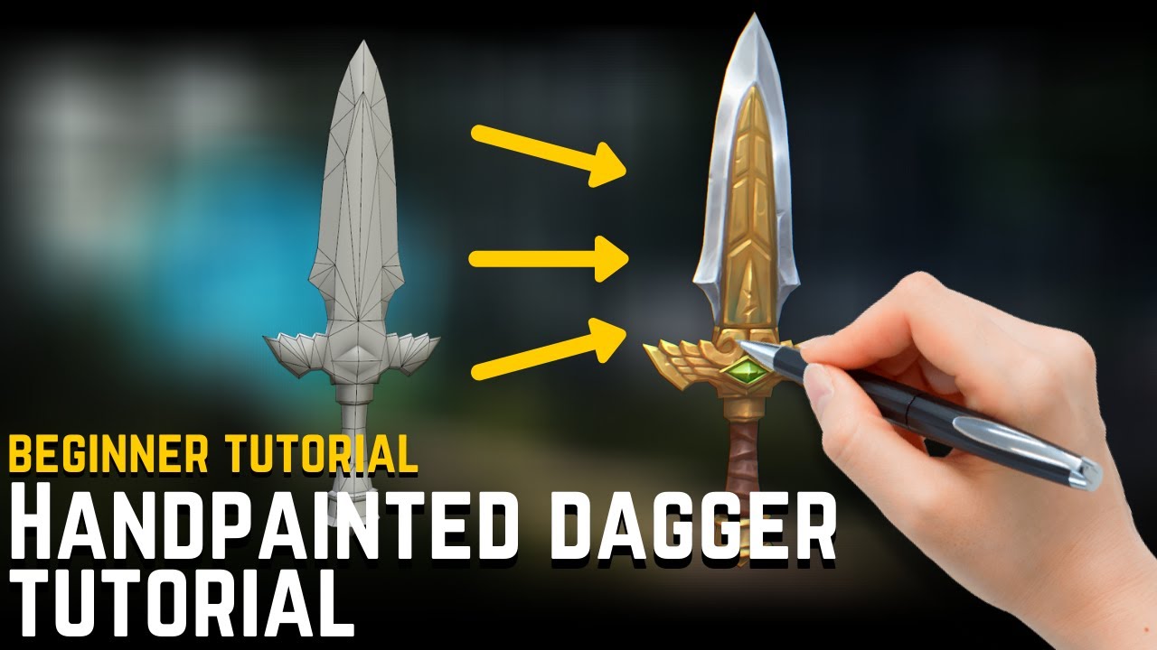 Texture Painting Tips and Tricks - Handpainted 3D Dagger Breakdown [BEGINNERS]