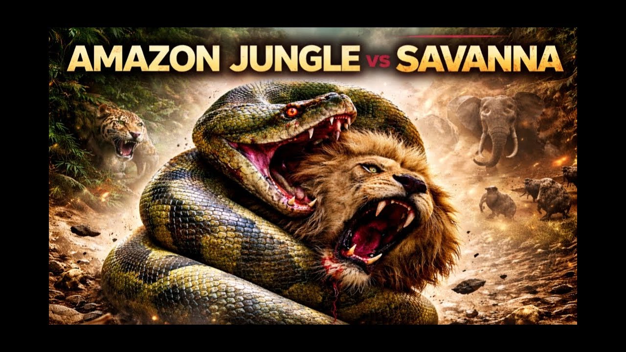 Amazon Jungle vs African Savanna 🐍🦁 Deadliest Animals Battle | Jungle Secrets Revealed