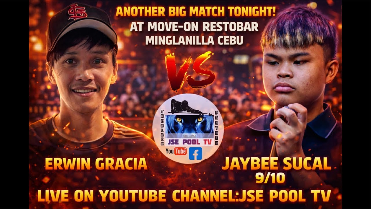 Jaybee Sucal 9/10 UP 🆚 Erwin Gracia  Big Match in Move-on Restobar Minglanilla Cebu