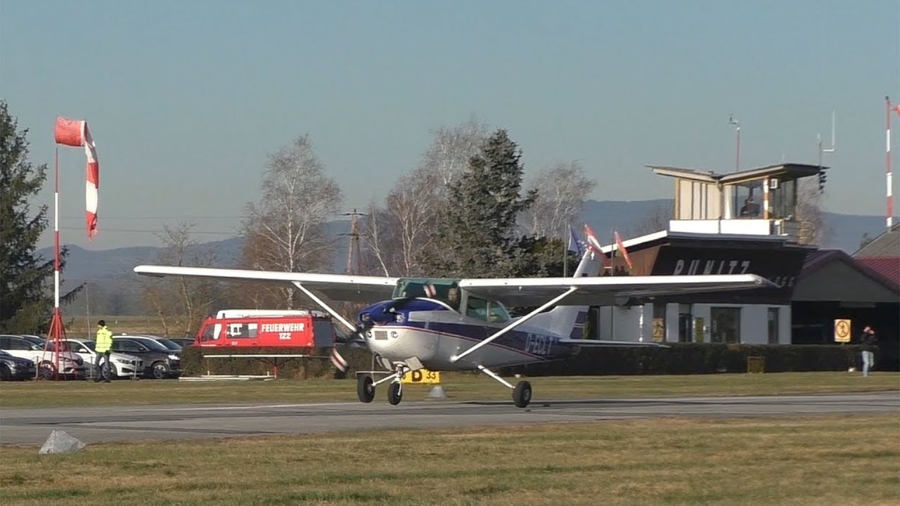 Cessna 182P Skylane takeoff at Airfield Punitz | D-ECLT