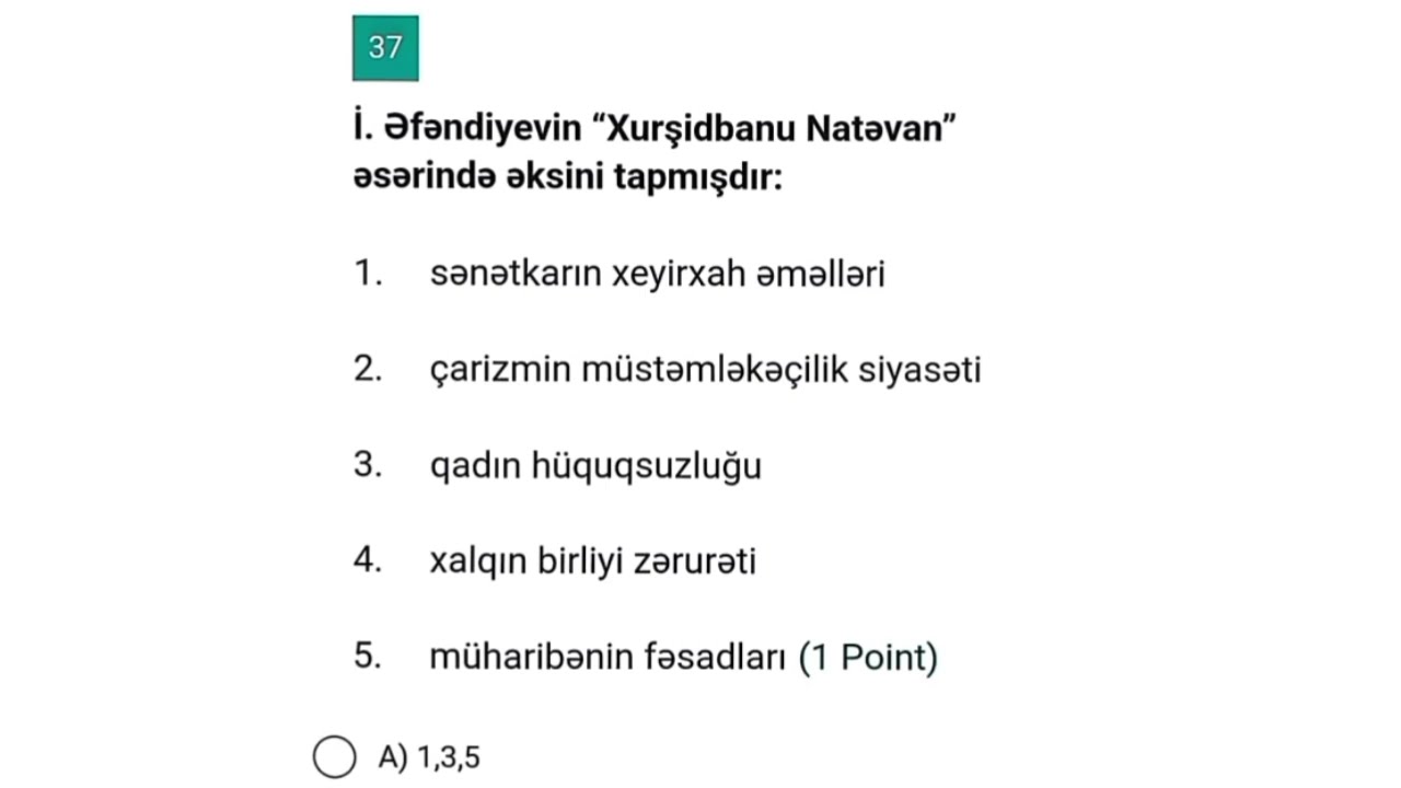 Sertifikasiya  sualları  Azərbaycan dili və ədəbiyyat ARTİ 2024 YENİ