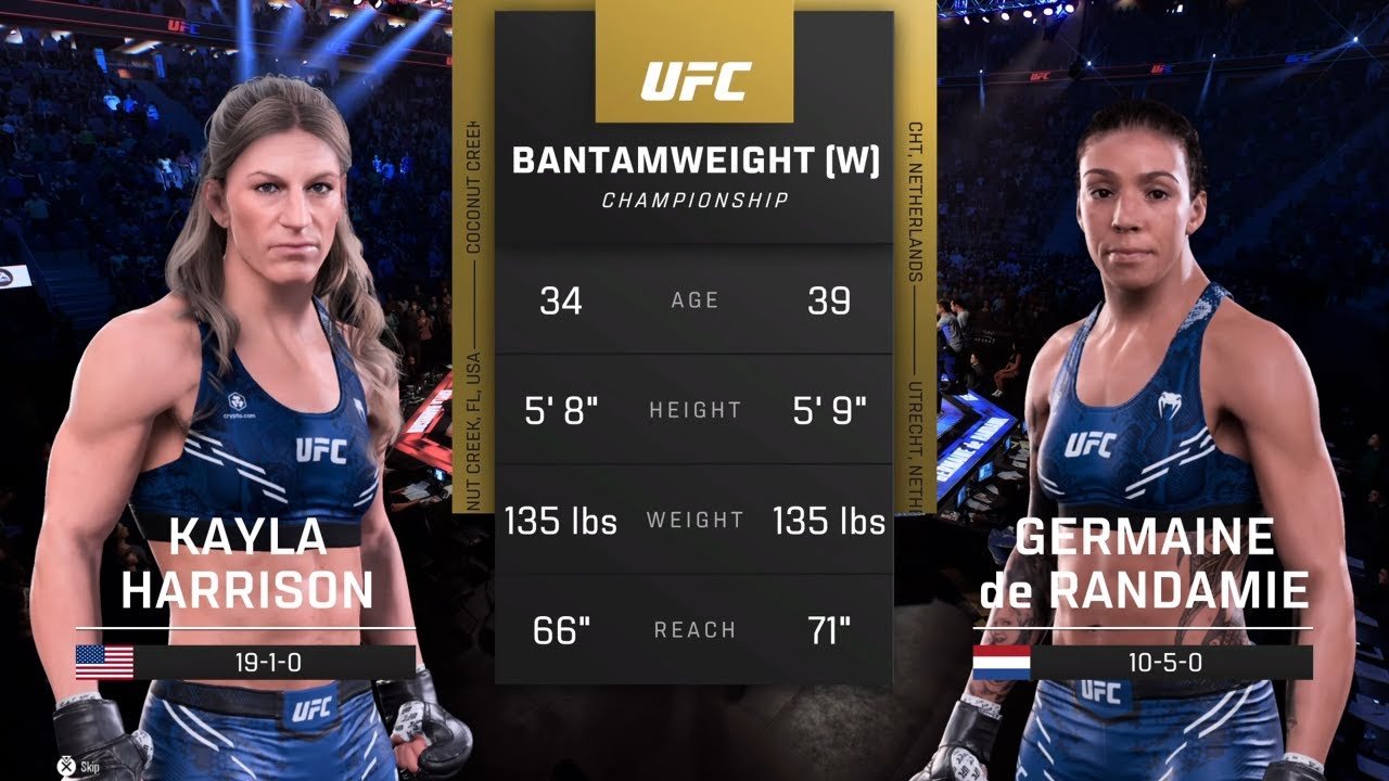 EA Sports UFC 5 Gameplay Kayla Harrison vs Germaine de Randamie