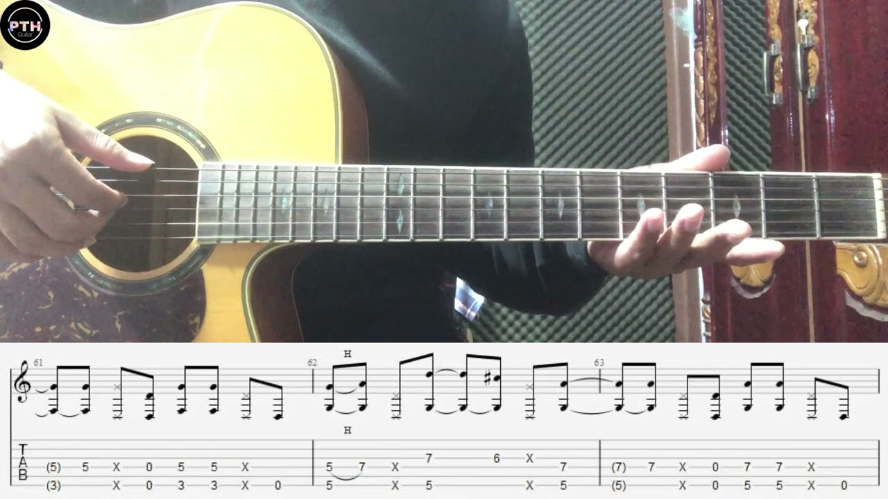 အဖေနဲ့အမေနေတဲ့အိမ် guitar tutorial part-4 by@pthguitar