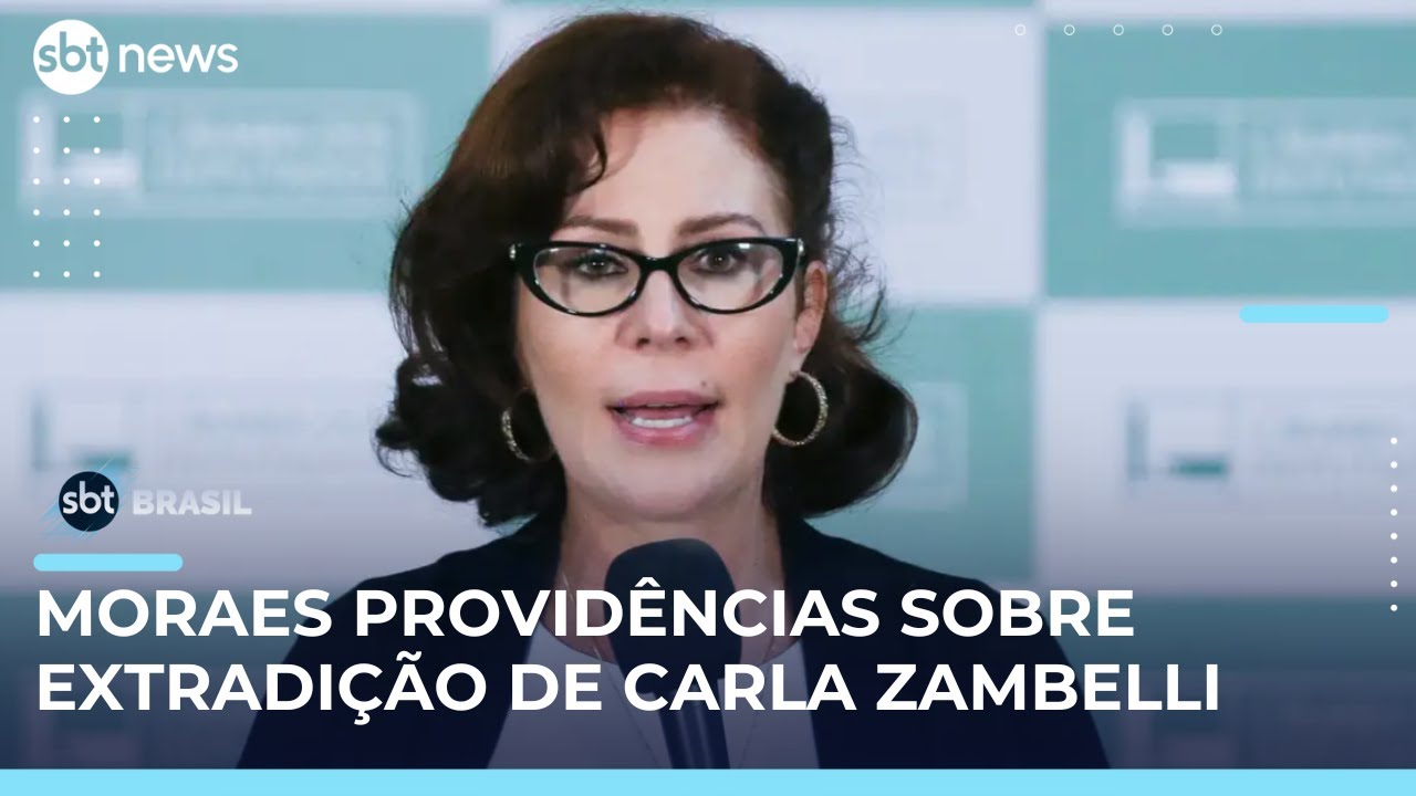 Moraes pede que AGU tome providências para extradição de Carla Zambelli da Itália | #SBTBrasil