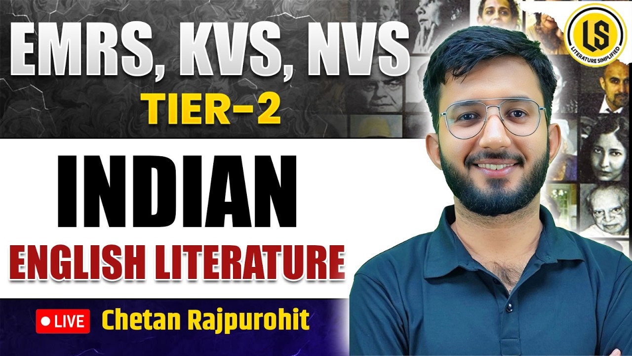 EMRS, KVS, NVS Tier-2 English | Indian Writers in English | MCQ Series