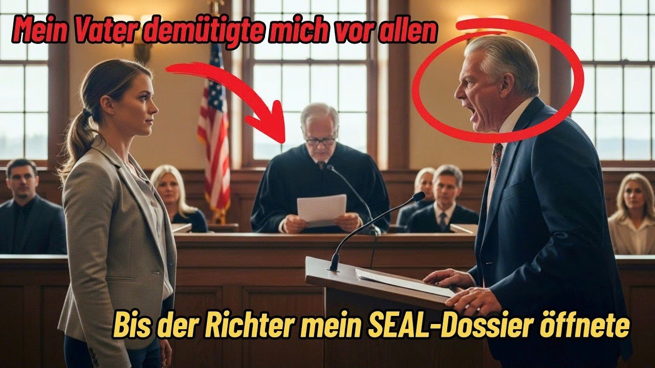 Mein Vater demütigte mich vor allen – bis der Richter mein SEAL Dossier öffnete
