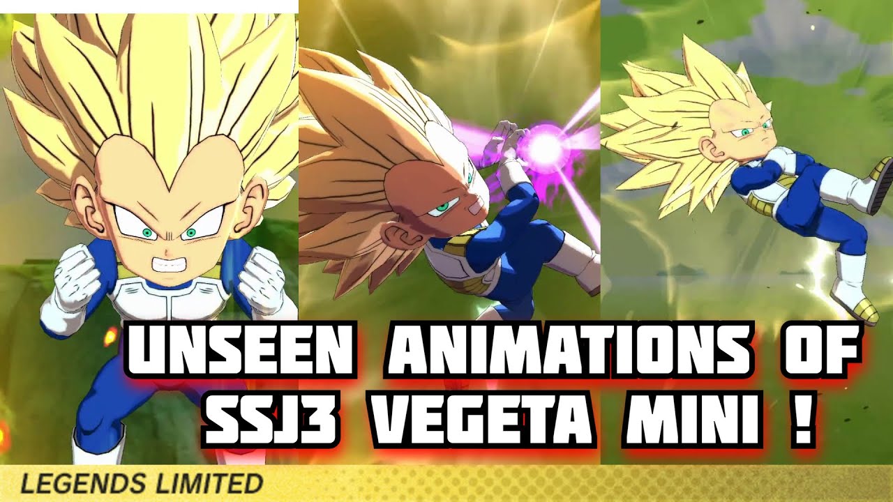 Unseen Animations of SSJ3 Vegeta ( Mini ) In Dragon Ball Legends