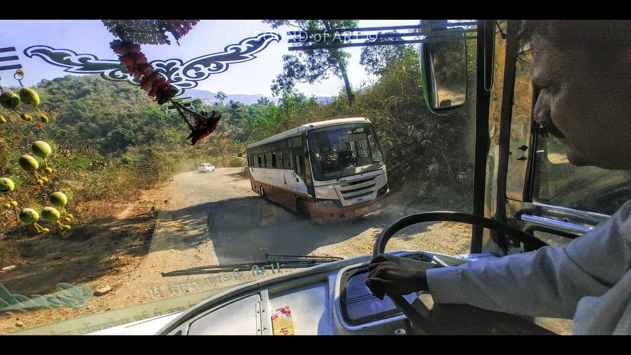 Gaganbawda Ghat | Bus driving by Extremely skilled Driver | Ashok Leyland Luxury | Bus simulator