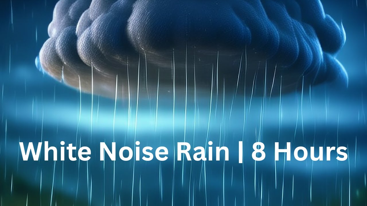 White Noise Rain | Black Screen (8 Hours) 