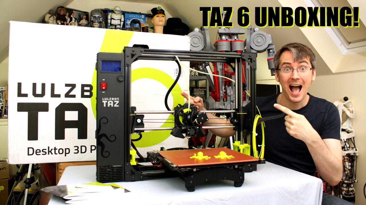 LulzBot TAZ6 3D Printer Unboxing, Setup & First Print | James Bruton