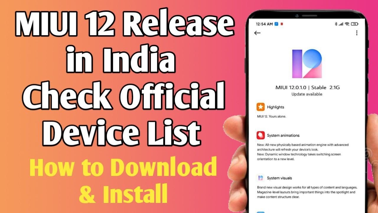 MIUI 12 Global Launched, MIUI 12 Official Device list, MIUI 12 Stable Update