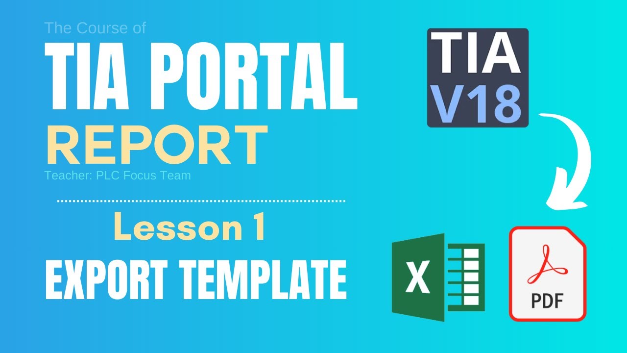 Tia portal wincc report lesson 1 - Excel Report using default template