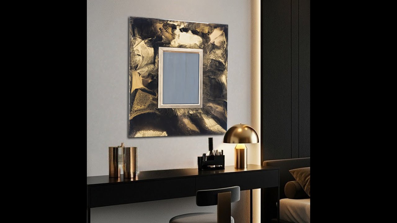 Infinity mirror handmade resin metal wall art mirror