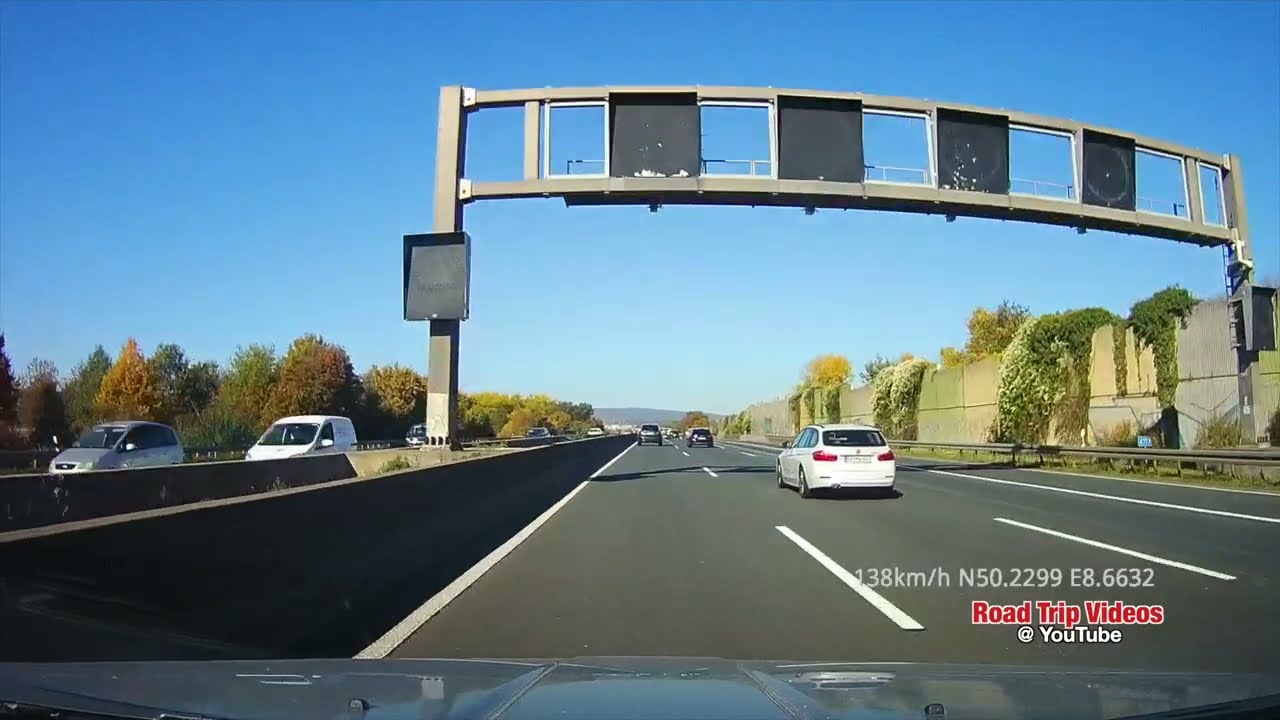 from Frankfurt to Wolfhagen over the Autobahn A5 and A7