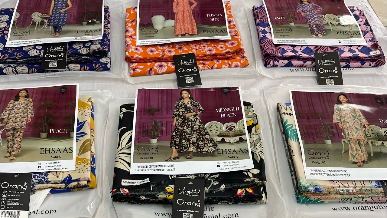 ALLHUMDULLILAH 💕ORANG BRAND VOL 3 PREMIUM LAWN ALLOVER 2PC SINGLE SUIT 1999 WHATSAPP 0306-6052316