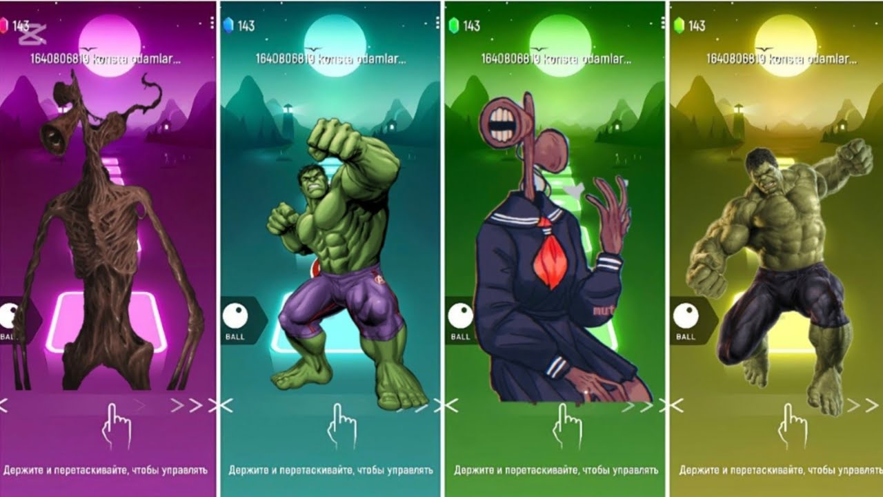 Paw Patrol Tiles Hop: Siren Head VS Hulk