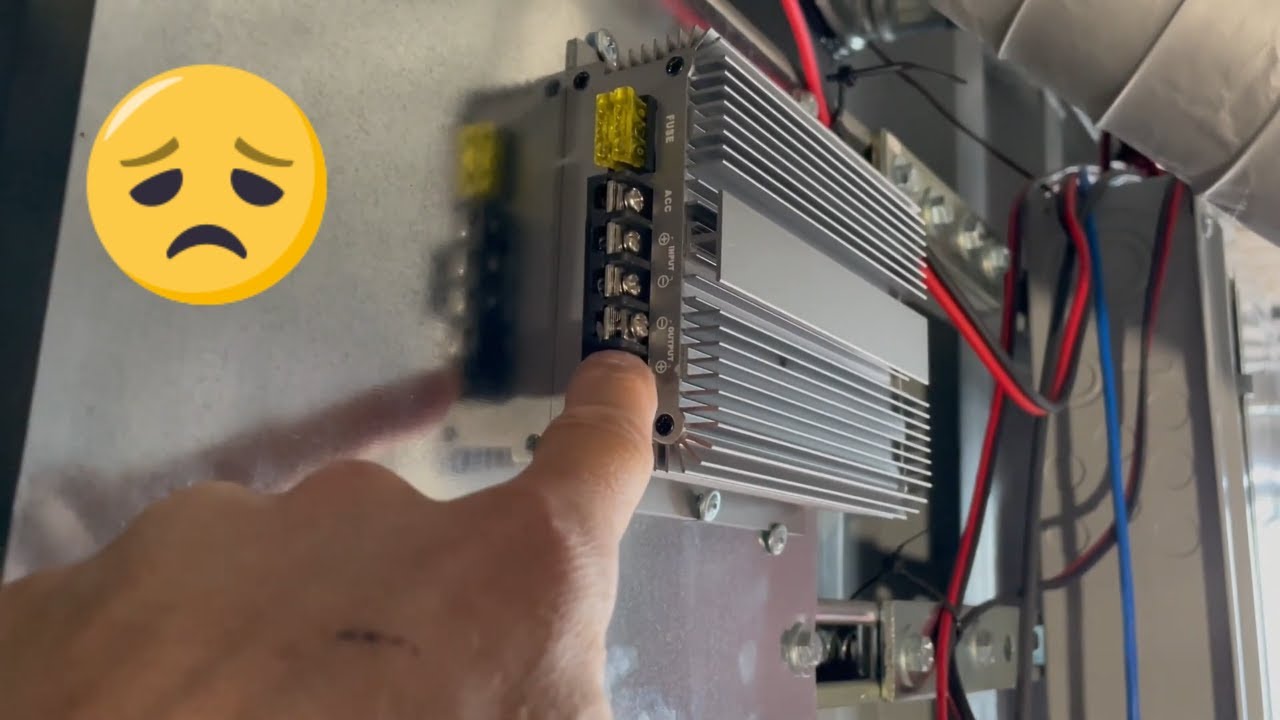 I installed a new 48v to 12v DC converter & this happened