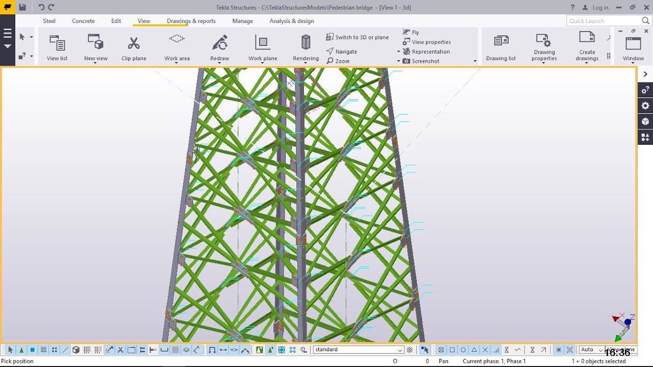 Моделирование телекоммуникационной башни в Tekla Structures, часть 2