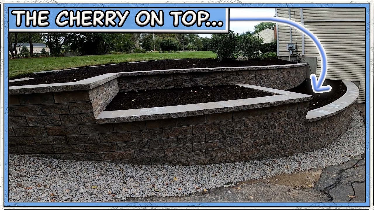 How To Cap a (Curved) Concrete Block Retaining Wall