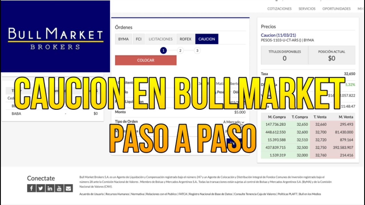 TUTORIAL: Como hacer una CAUCION en BULLMARKET [PASO A PASO]💵
